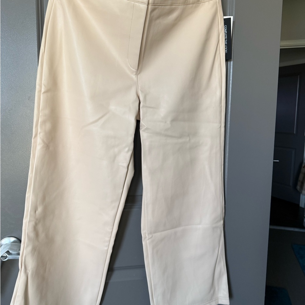 Bagatelle Cream faux leather Women's Pants